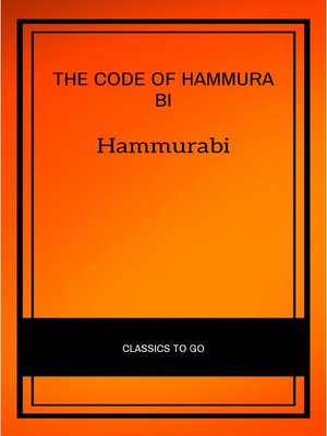 cover image of The Code of Hammurabi